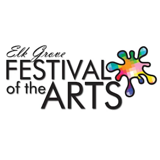 Elk Grove Festival of the Arts event logo with a splash of color.
